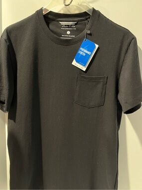 Porter & Ash 95% Cotton 4-way Stretch Short Sleeve Crew Neck Patch Pkt Tee